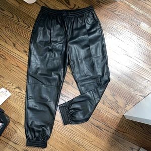 Zara Leather Joggers